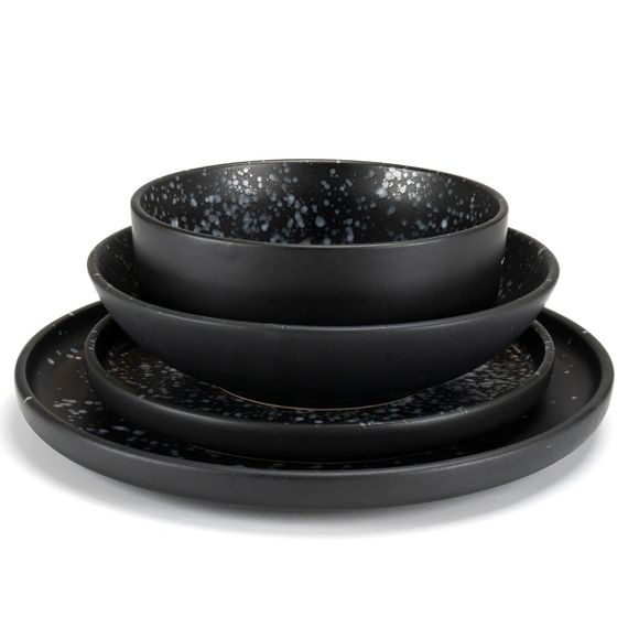 Тарілка десертна Holmer Volcano DP-01205-BD 20.5 см чорна | Зображення 4
