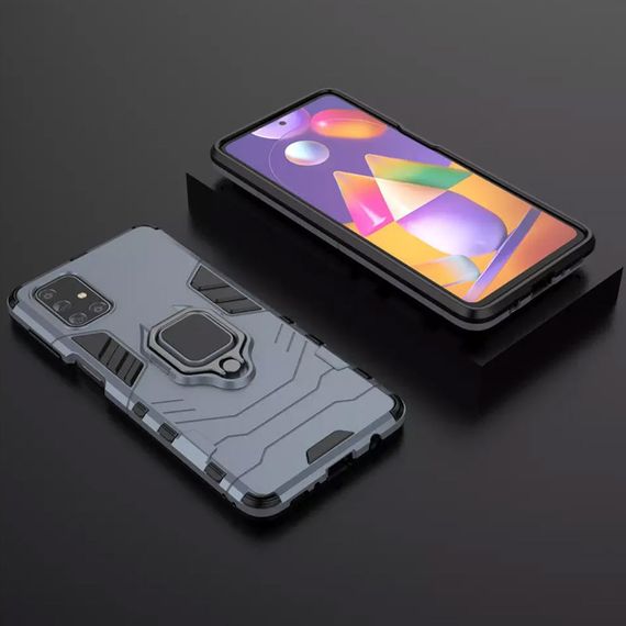Ударостійкий чохол Transformer Ring for Magnet для Samsung Galaxy M31s Grey | Зображення 2