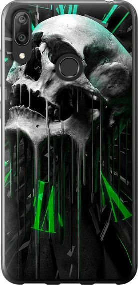 Чехол на Huawei Y7 2019 Череп-часы "4100u-1638-17620"