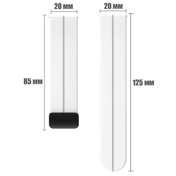 Ремінець Primolux Magnetic Silicone для годинника Garmin Vivoactive 6 / Vivoactive 5 - White | Зображення 4