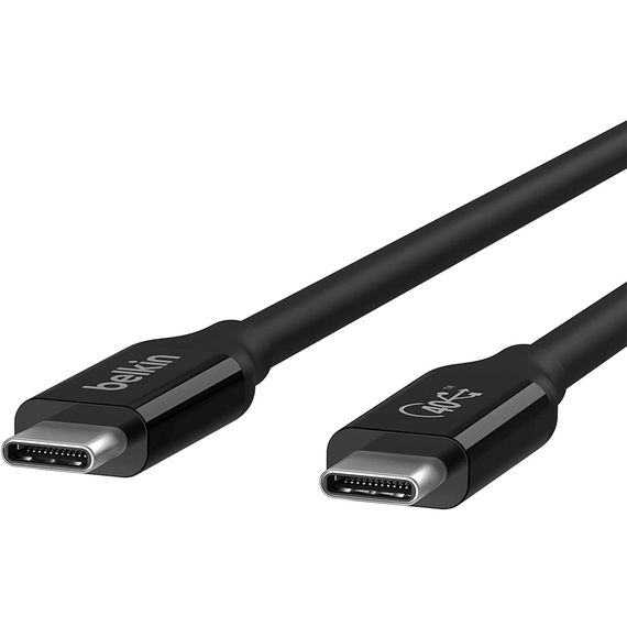 Дата кабель USB-C to USB-C 0.8m USB4 40Gbps 100W Black Belkin (INZ001BT0.8MBK) | Зображення 4
