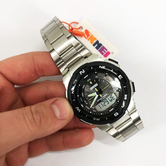 Військовий годинник спецслужб SKMEI 1370SI, Військовий годинник з секундоміром, Годинники спортивні RV-63 | Зображення 3