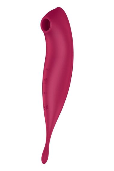 Смарт-вібратор для клітора з вакуумною стимуляцією Satisfyer Twirling Pro+ dark red sexstyle | Зображення 1