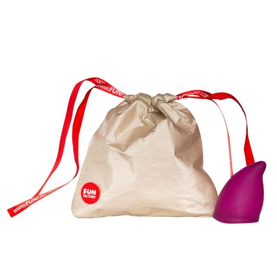 Менструальна чаша Fun Factory FUN CUP SIZE B, бордова, багаторазова, діаметр 4,3 см, об’єм 30 мл Sex Aura | Зображення 3