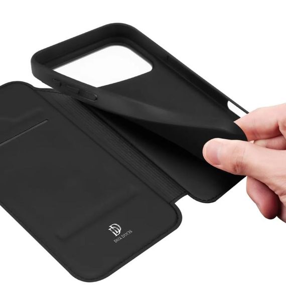 Чохол-книжка Dux Ducis з кишенею для візиток для Apple iPhone 17 Pro Max (6.9") Чорний | Зображення 3
