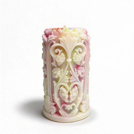 Свеча низкотемпературная люминесцентная рельефная GlowKink VIP-концентрация, разноцветная, 233 г Sex Aura | Зображення 5