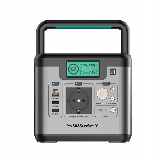 Портативная электростанция SWAREY S500 518/Вт/ч (пиковая 1000 Вт) | Зображення 2
