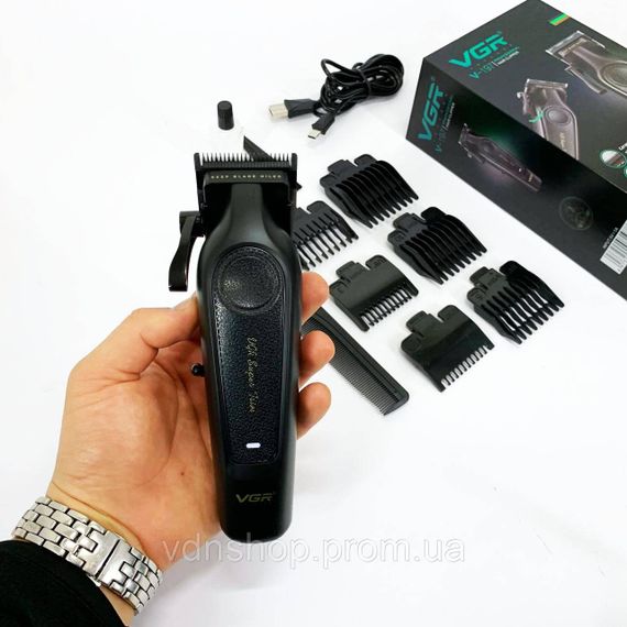 Машинка для стрижки акумуляторна VGR, Професійна машинка для стрижки волосся з насадками TW-72 | Зображення 7