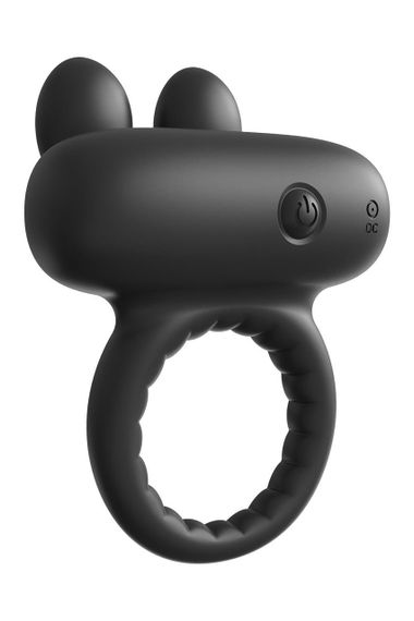 Ерекційне віброкільце Dreamtoys Ramrod Rabbit з вушками для клітора, чорне Sex Aura | Зображення 4