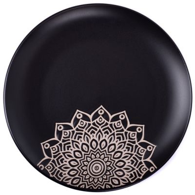 Тарілка Limited Edition Kora 20.5 см Десертна Чорна (JH2068-1)
