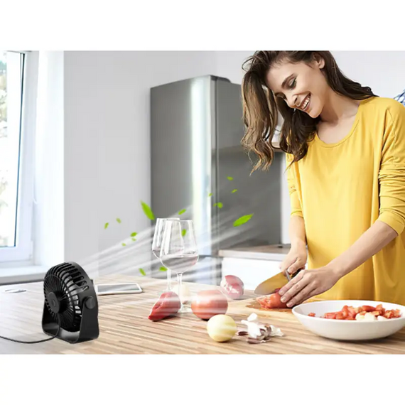 Компактний вентилятор Wall mounted fan, настільний/настінний вентилятор на акумуляторі з USB-підзарядкою | Зображення 7