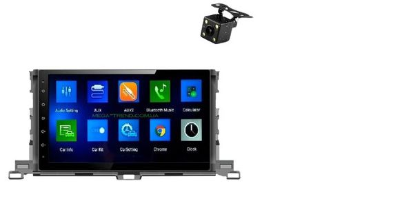 Автомагнітола штатна Toyota Highlander 2015 (10") Android 10.1 (4/32) чорний (Toyota Highlander 2015_9600) | Зображення 3