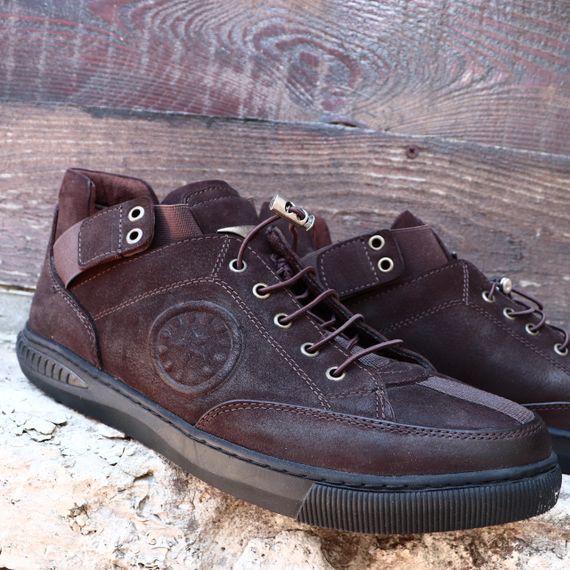 Нубукові теплі коричневі кеди | Зображення 4