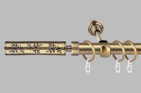 Карниз для штор однорядний металевий 19 мм, Флора (комплект) 240 див.