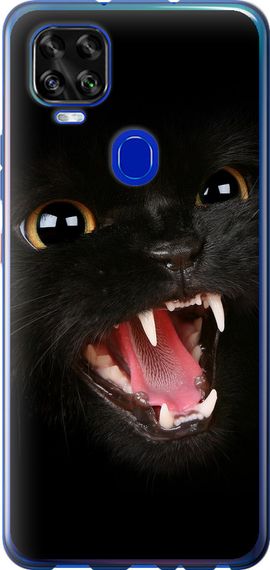 Чехол на ZTE Blade V2020 Чёрная кошка "932u-2529-17620"