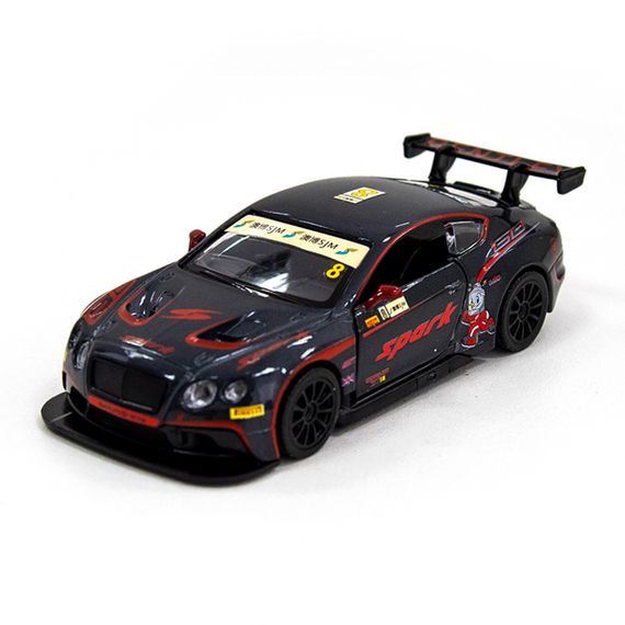 Машинка Бентлі Континенталь Gt3 у чорному кольорі.