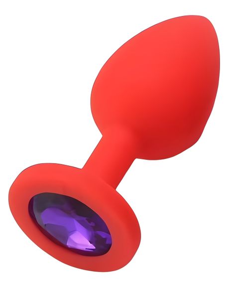 Силіконова анальна пробка із кристалом SKN KSIL-19M ( розмір M ) sexstyle