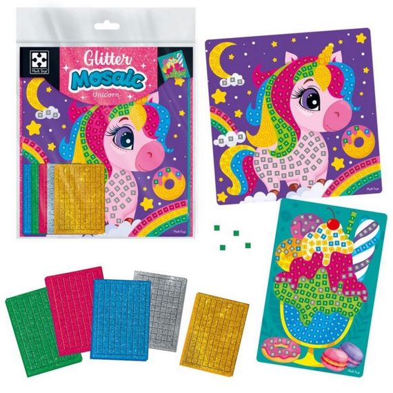 Набір для творчості зі блискучою мозаїкою "Єдиноріг та морозиво" VT4511-12 | Зображення 1