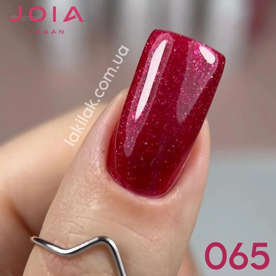 Гель-лак JOIA vegan 065 темно-вишневий з шимером, 6 мл | Зображення 1