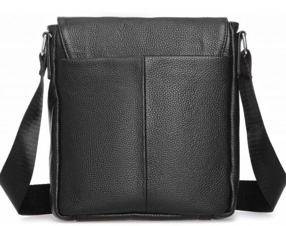 Чоловіча сумка з натуральної шкіри Tiding Bag чорна | Зображення 2