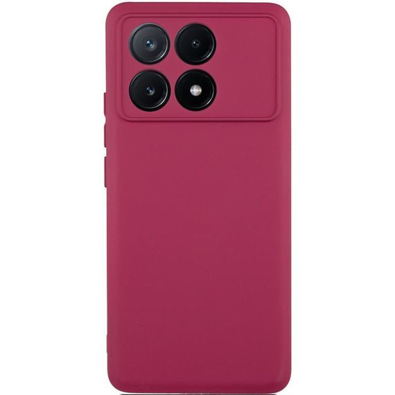 Чехол TPU GETMAN Liquid Silk Full Camera для Xiaomi Poco X6 Pro Бордовый / Marsala
