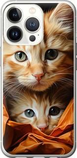 Чохол на iPhone 13 Pro Котики 2 із силікону FCh_008301