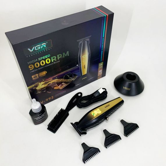 Машинка для стрижки волосся з потужним мотором XPRO VGR V-992 GOLD з насадками 1-2-3 мм | Зображення 7