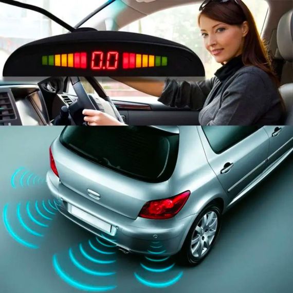 Парктроник на 4 датчика для автомобиля Car Radar / Парковочная система автомобильная с дисплеем / Парктроник с | Зображення 2