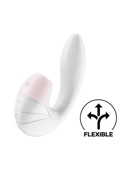 Вакуумний вібратор Satisfyer Supernova White з подвійною стимуляцією, 2 положення, водостійкий IPX7 | Зображення 1