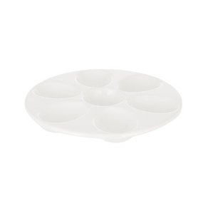 Тарілка керамічна для 7 яєць, D17.5см, колір - білий