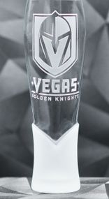 Подарунковий келих для пива соку води 440 мл з гравіюванням лого хокейного клубу НХЛ Вегас глянсовий