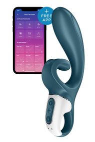 Смарт вибратор кролик Satisfyer Hug Me Bluegrey, 2 мотора, диаметр 4,2см, широкая клиторальная часть Sex Aura