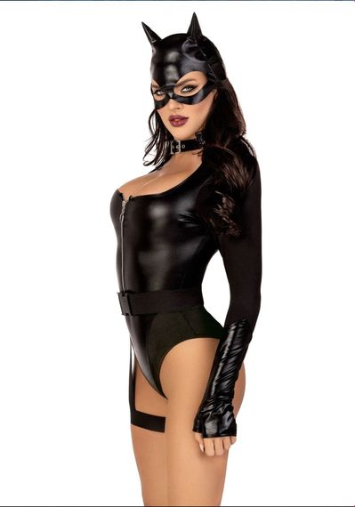 Костюм кішечки Leg Avenue Fierce Feline Чорний M | Зображення 2