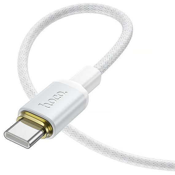 Дата кабель Hoco X128 Benefit Type-C to Type-C 60W (1m) White | Зображення 3
