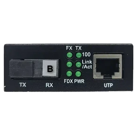 ALISTAR X5S 100M 10/100BASE-T RJ-45 - 100BASE-FX 1SM WDM SC 20KM TX1550/RX1310nm LFP Медіаконвертор | Зображення 1