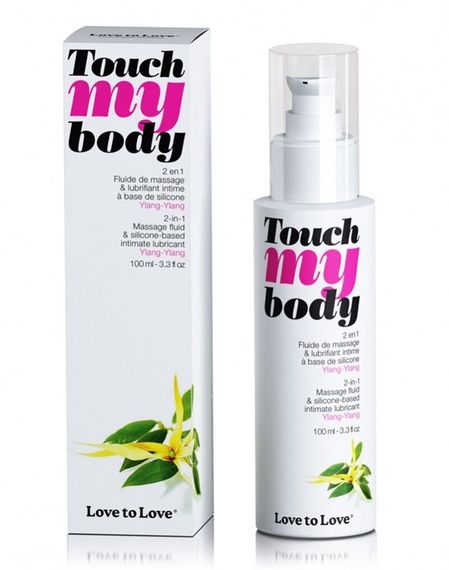 Масажний гель і смазка 2-в-1 Love To Love TOUCH MY BODY (100 мл) увлажняючий, Іланг-Іланг | Зображення 1
