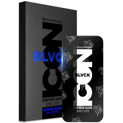 Стекло защитное Armorstandart Supreme Black Icon 3D Apple iPhone 15 Pro Max Black (ARM68224)
