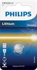 Philips Батарейка літієва CR 1220 блістер, 1 шт (CR1220/00B)