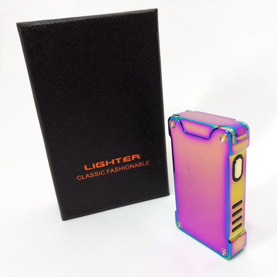 Дугова електроімпульсна запальничка із USB-зарядкою ліхтариком LIGHTER HL-437. FI-691 Колір: хамелеон