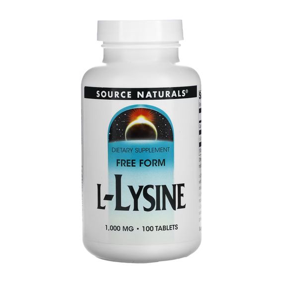 Лізин Source Naturals L-Lysine 1000 мг 100 таблеток