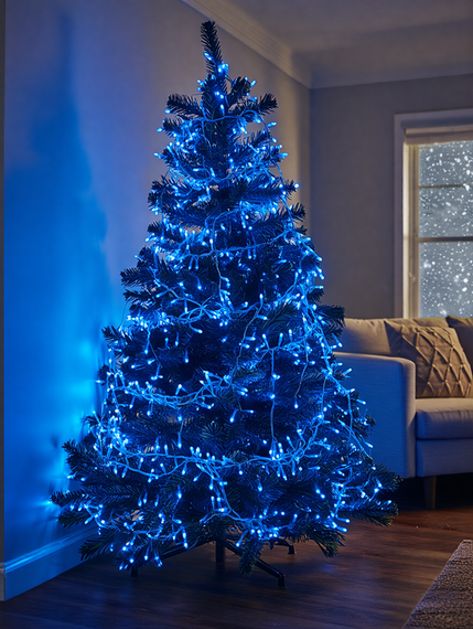 Гірлянда Різдвяна фея вулична 50 м 500 LED білий провід Синій CF500L50MWBL | Зображення 3