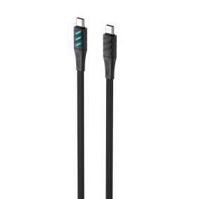 Кабель USB-C to USB-C HAVIT HV-CB6254 PD60W 3A 1м з LED індикатором Black