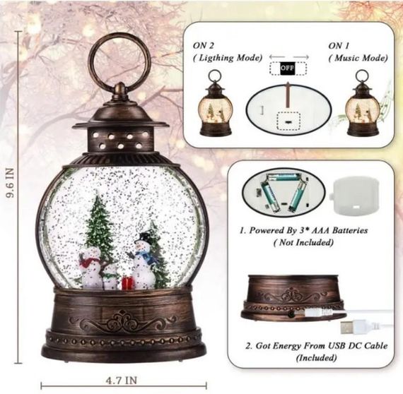 Новорічний сніжний світильник-декор LED XPRO LUX-8005 (47459-XHF-8005_626) | Зображення 7