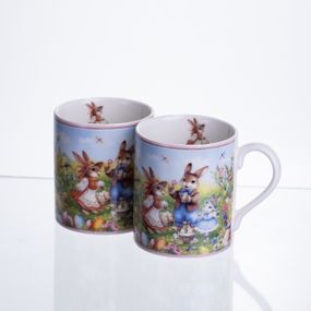 Набор чашек фарфоровых Rabbit Family  220 мл 2шт HP-7323-8