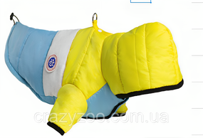 Куртка для собак и котов EcoToys Yellow-Blue XXL желто-голубая A: 39 см B: 57 см C: 38 см 7017