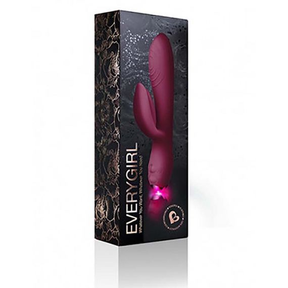 Вібратор кролик Rocks Off Everygirl Rabbit BURGUNDY Sex Aura | Зображення 3