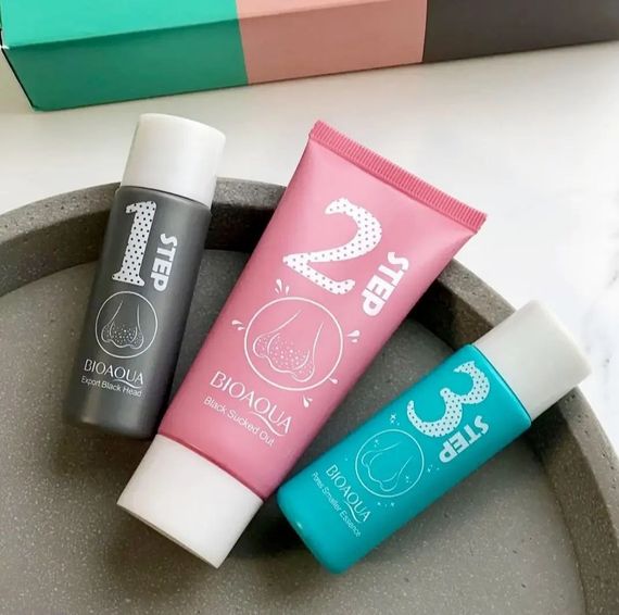 Набір для видалення чорних цяток BIOAQUA 3 Step Green 3 в 1 | Зображення 1