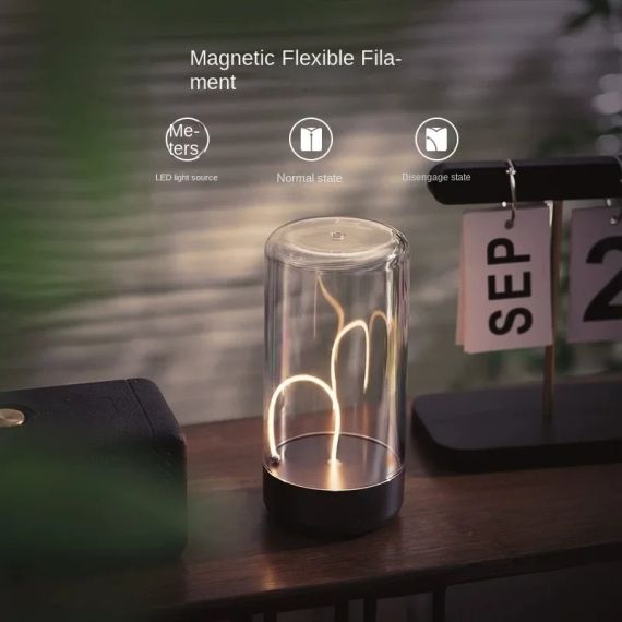 Гнучка LED-лампа нічник MagnaStrand 360 «Квантовий дріт» — Портативна світлова нитка Lumia Flex з магнітом (Тепле світло) | Зображення 2