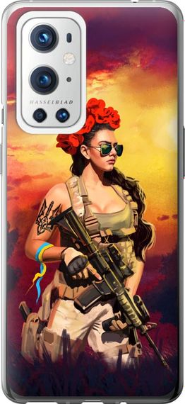 Чехол на OnePlus 9 Pro Украинка с оружием "5316u-2250-17620"