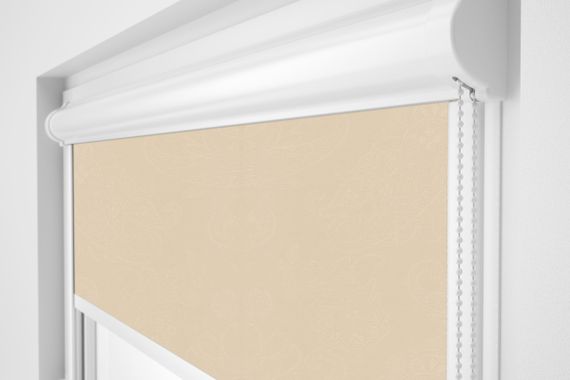 Рулонная штора Rolets Арабеска 2-2236-1250 125x170 см закрытого типа Бежевая | Зображення 2